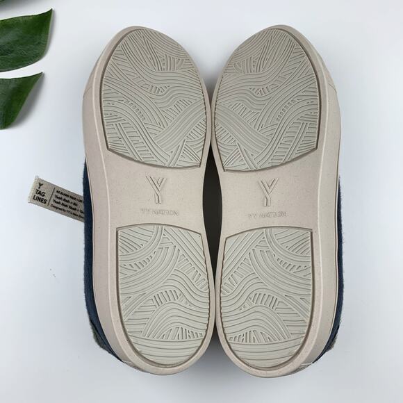 YY Nation Cirro Merino Wool Sneakers Blue Cream Casual Comfort Mens 7.5 Womens 9 - Picture 11 of 11